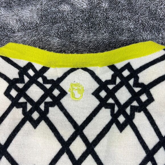 Spartina 449 100% Merino Wool Seven Oaks Cardigan Geometric Women's S *Read - Picture 10 of 15